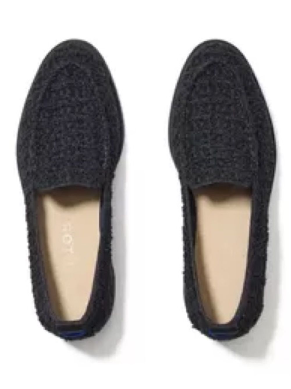 Rothy’s The Lug Loafer Boucle Black Chunky Preppy Comfy Size 9.5 - Picture 6 of 7
